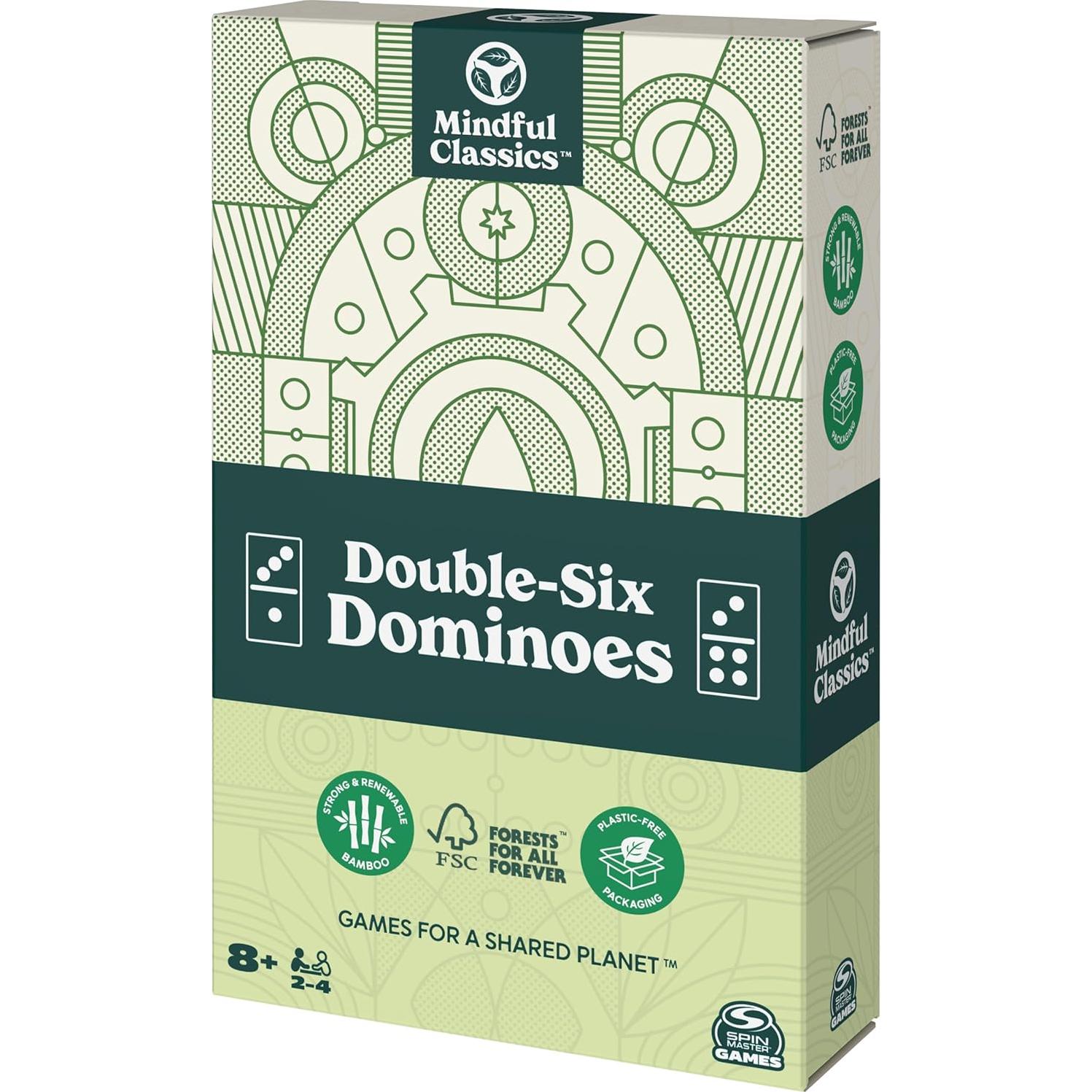 Dominó Doble-Seis de Madera Spin Master con Caja de Almacenamiento