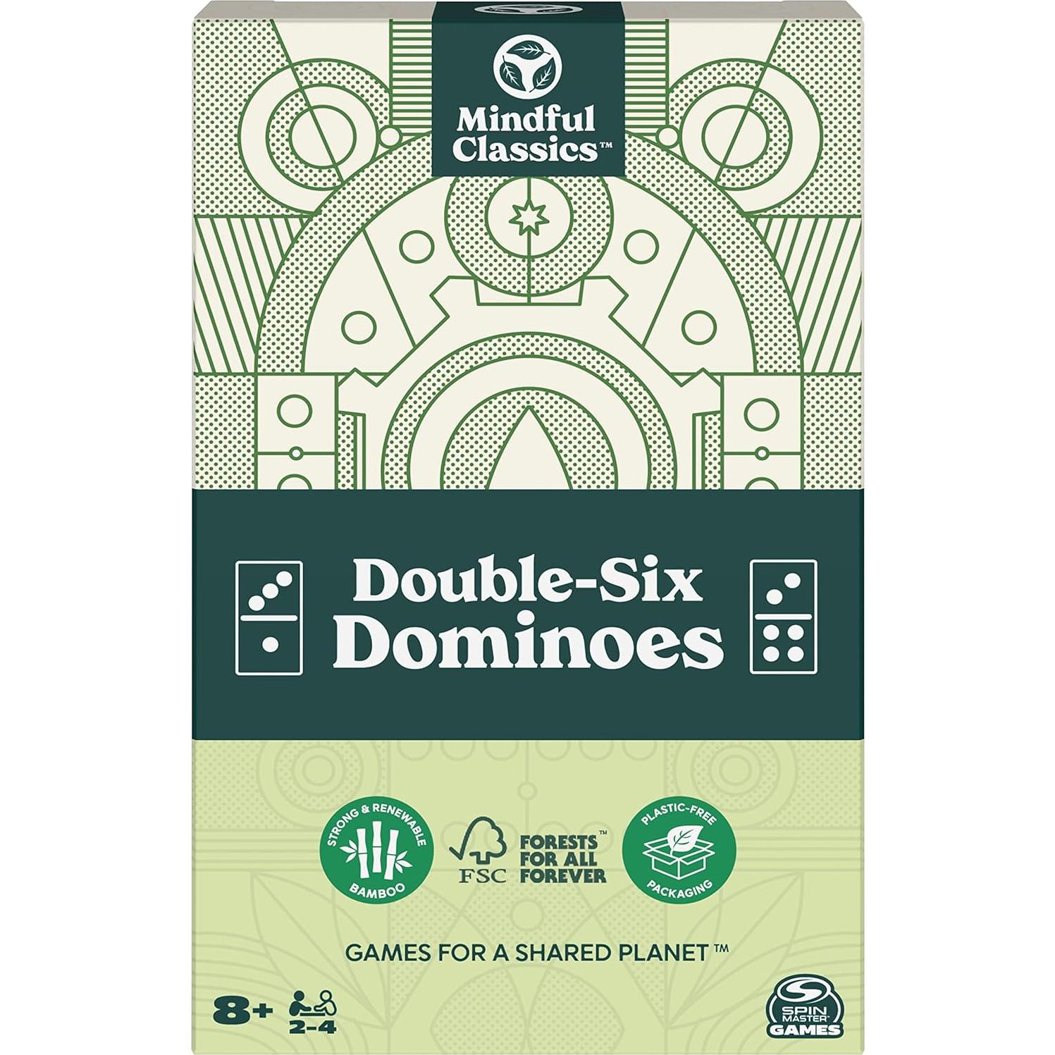 Dominó Doble-Seis de Madera Spin Master con Caja de Almacenamiento