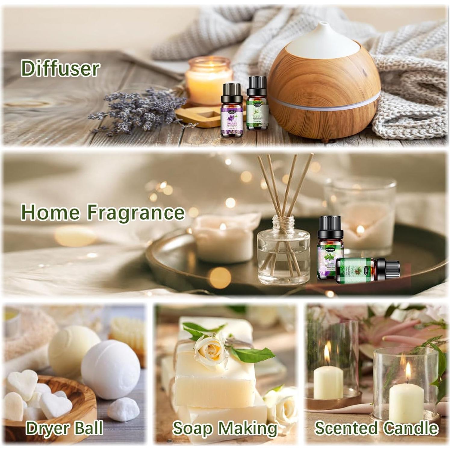 Juego de Aceites Esenciales 12x5ml Hanolly - Aromaterapia