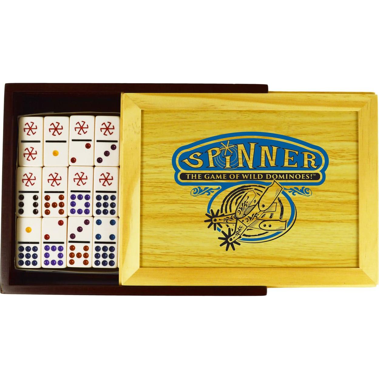 Juego de Dominó Spinner Front Porch Classics en Estuche Madera