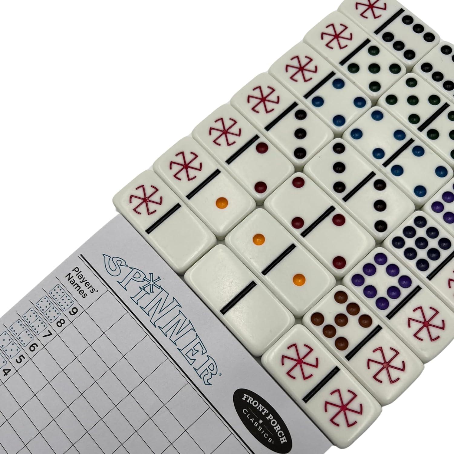 Juego de Dominó Spinner Front Porch Classics en Estuche Madera