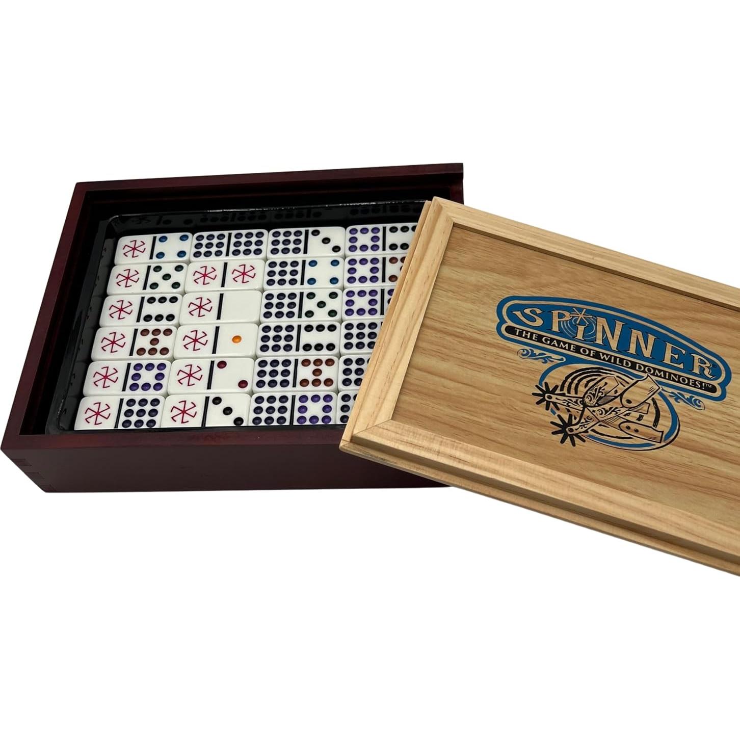 Juego de Dominó Spinner Front Porch Classics en Estuche Madera