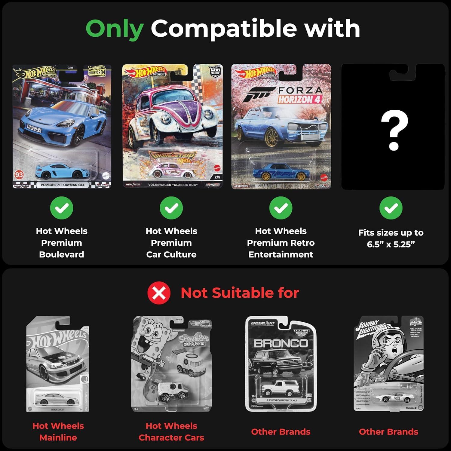 Funda Protectora OTK para Autos Hot Wheels Premium - Paquete de 10