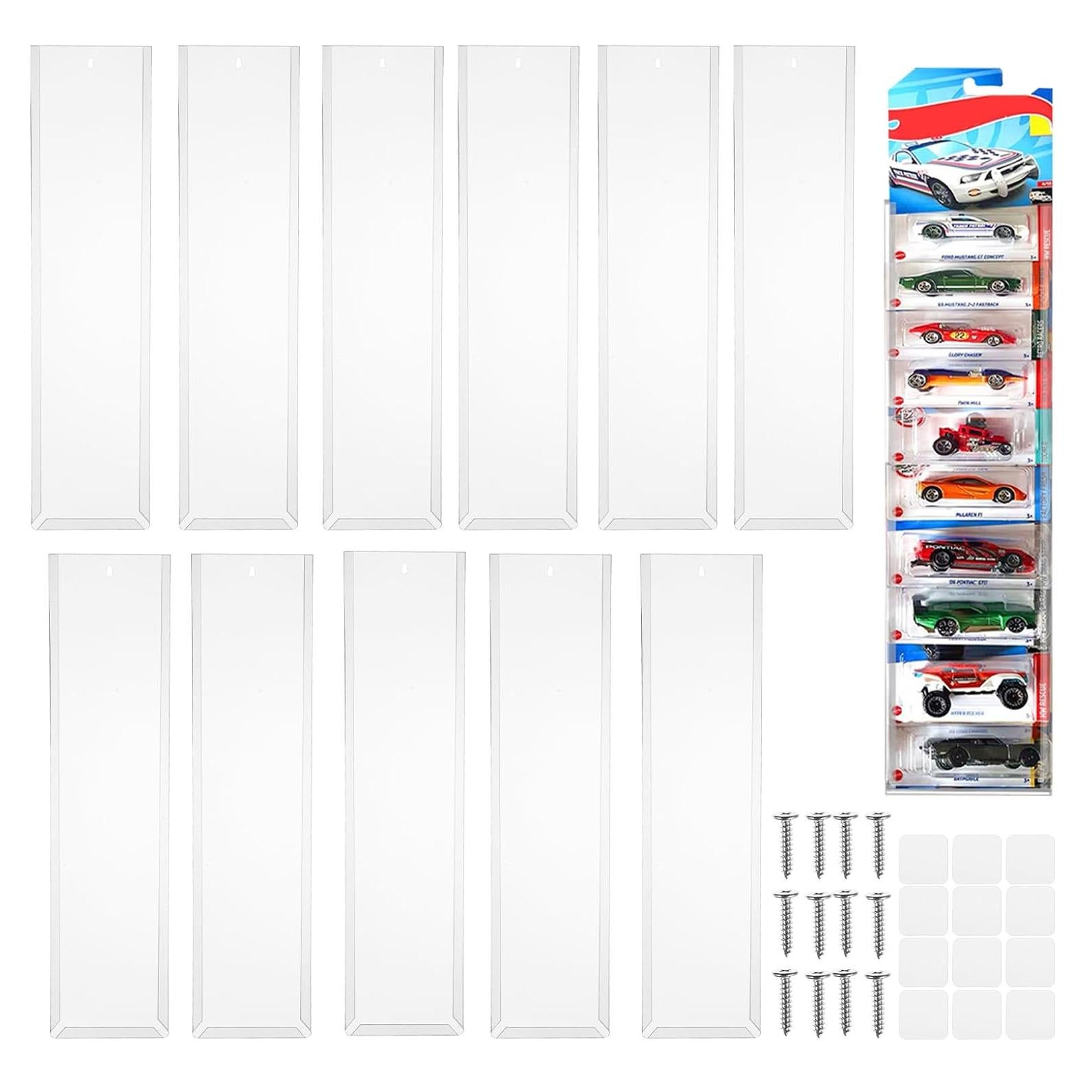 Estuche Transparente para Modelos de Coches Hlimior - 12 Piezas