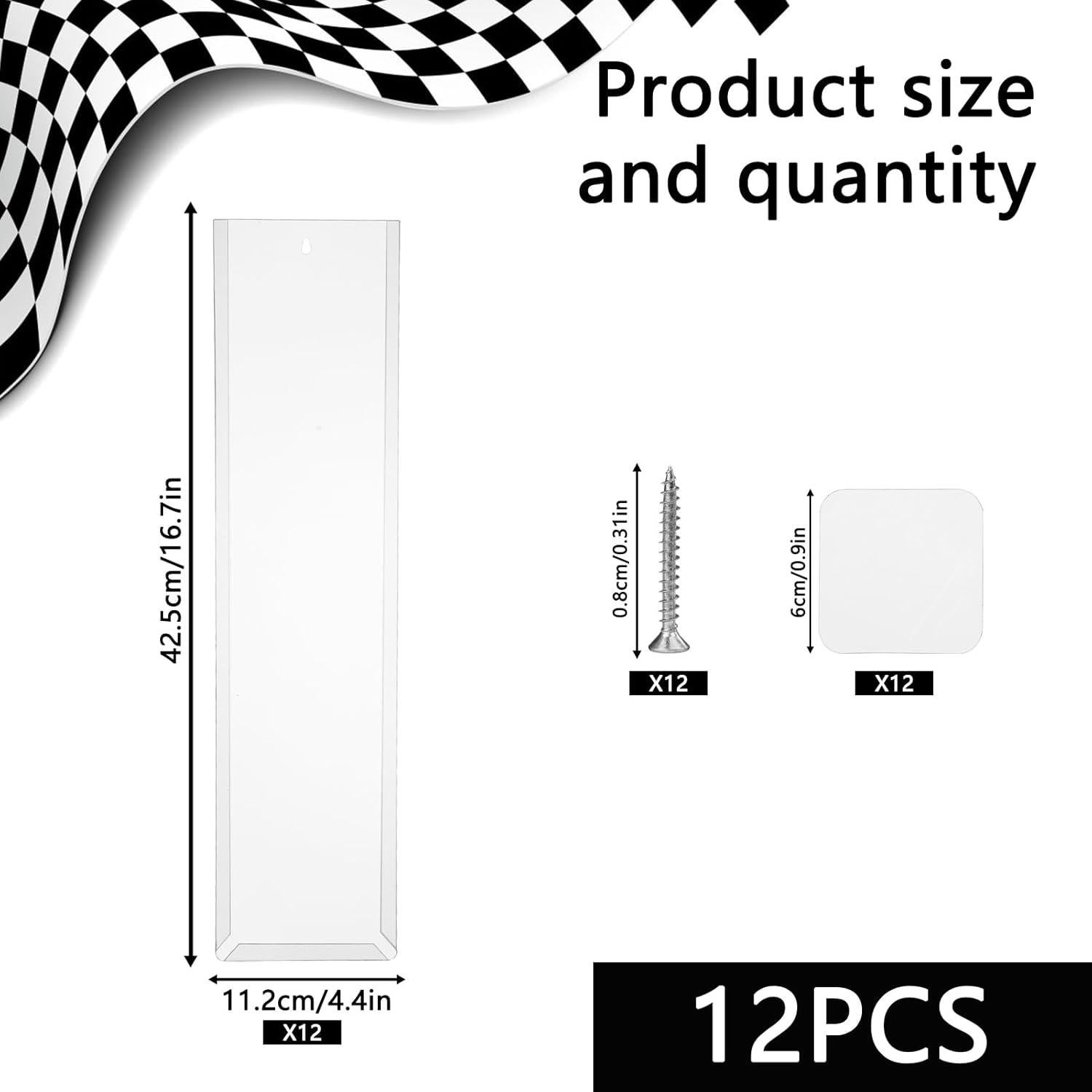 Estuche Transparente para Modelos de Coches Hlimior - 12 Piezas