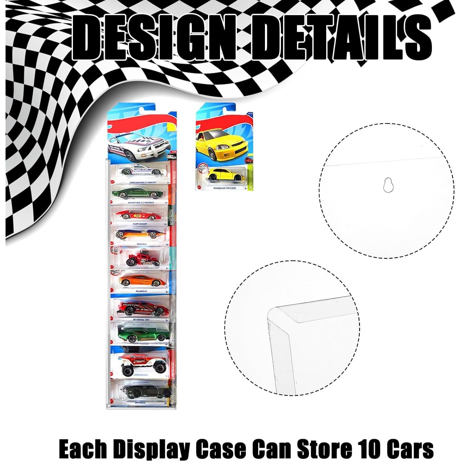 Estuche Transparente para Modelos de Coches Hlimior - 12 Piezas