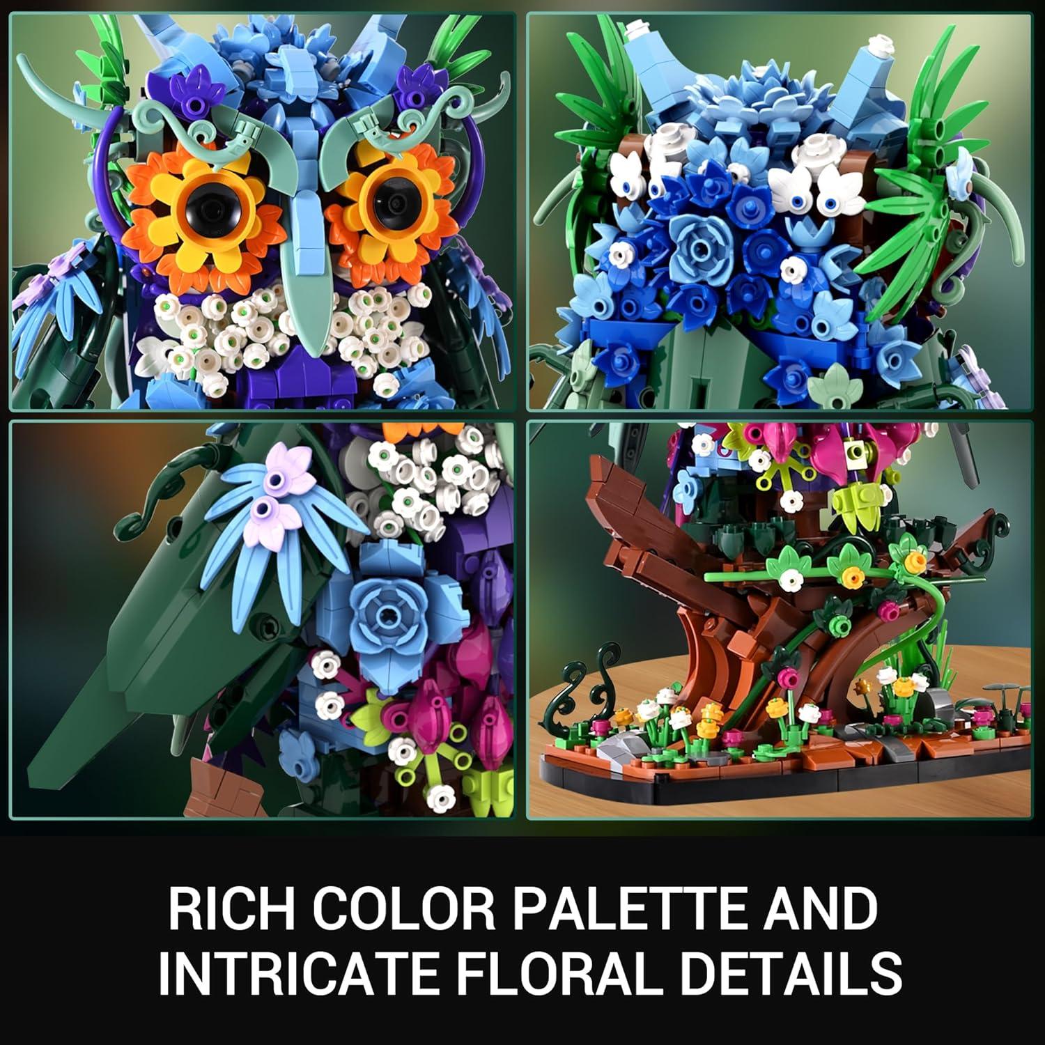 Conjunto de Construcción Floral Sillbird 1193 Piezas Decoración