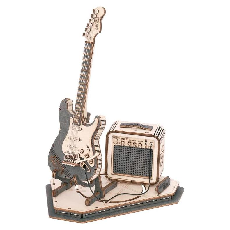 ROKR Rompecabezas 3D Guitarra Eléctrica Madera DIY