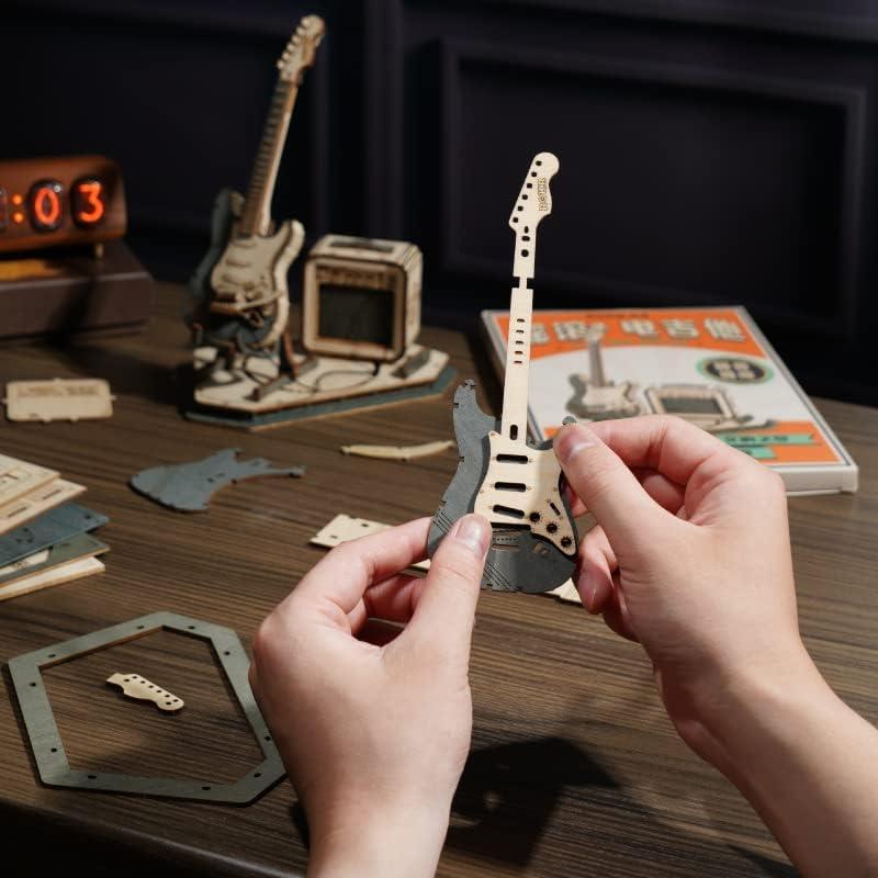 ROKR Rompecabezas 3D Guitarra Eléctrica Madera DIY