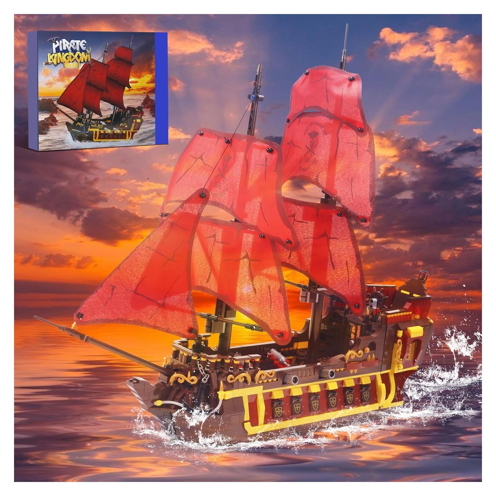 Barco Pirata Rojo Bibilock 1427 Piezas Construcción 6+