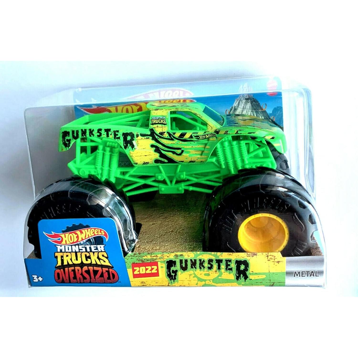 Camión de Juguete Hot Wheels Monster Trucks Gunkster 1:24