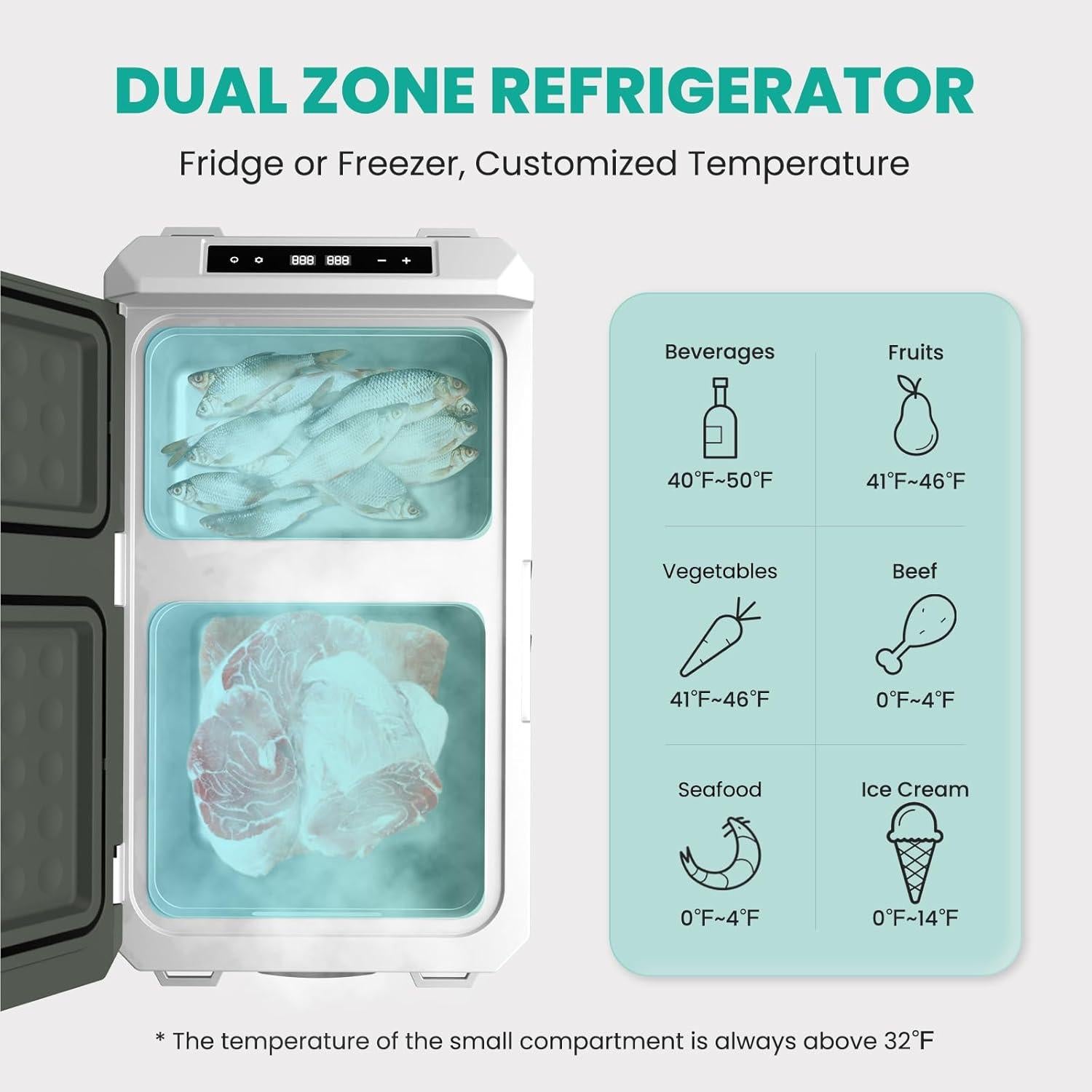 Refrigerador Portátil Alpicool QX20 26QT 12V Doble Zona -20°C