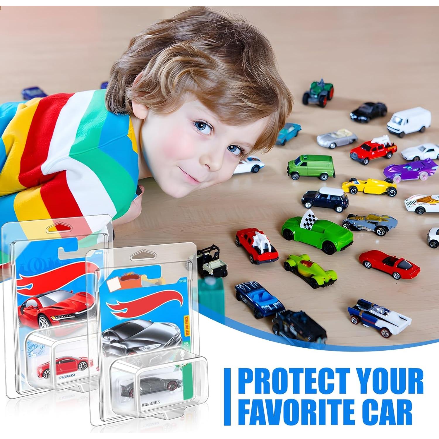 30 Fundas Protectores Plástico FUYITE para Coches Hot Wheels