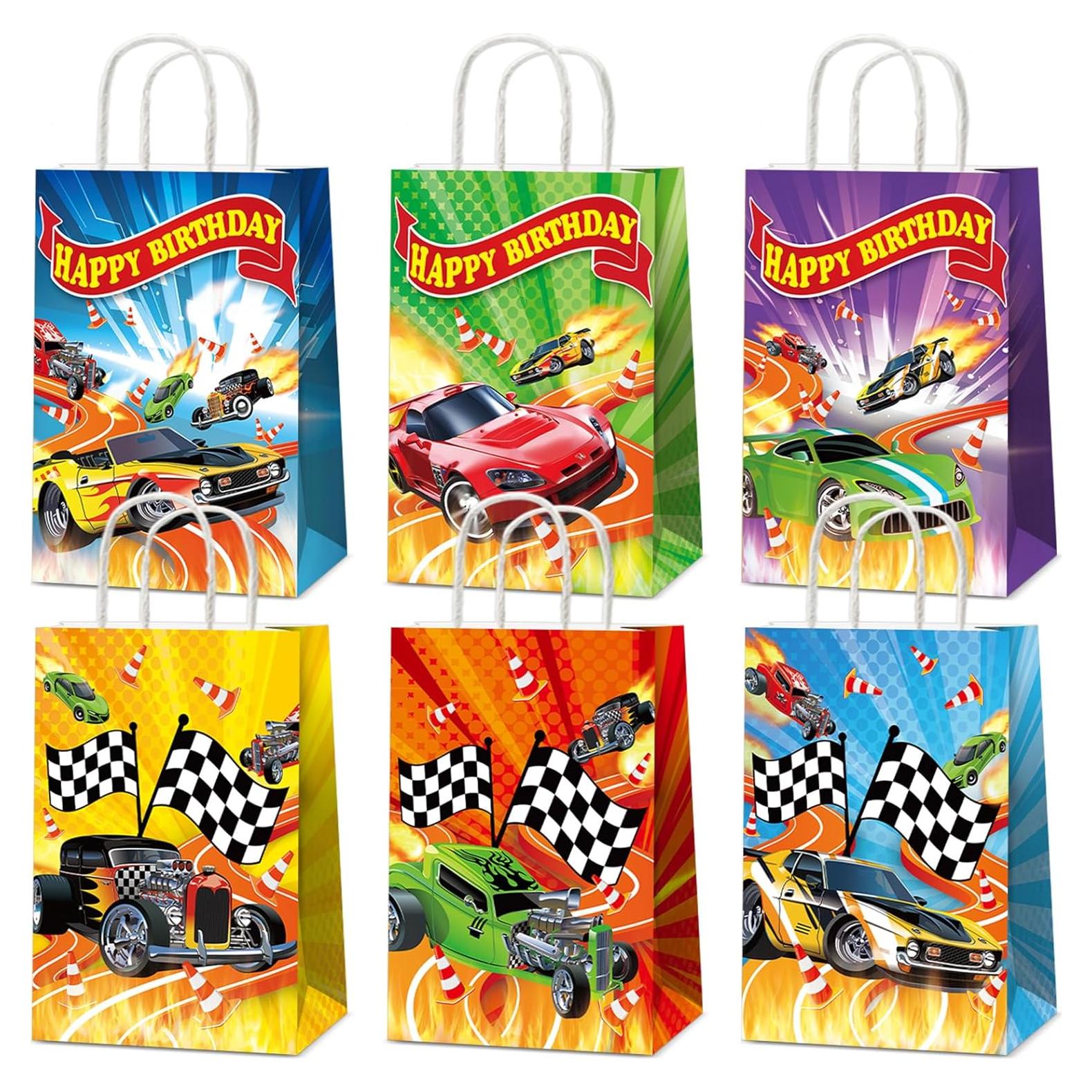 12 Bolsas de Favor de Fiesta de Coche Caliente - Saludo de Fiesta