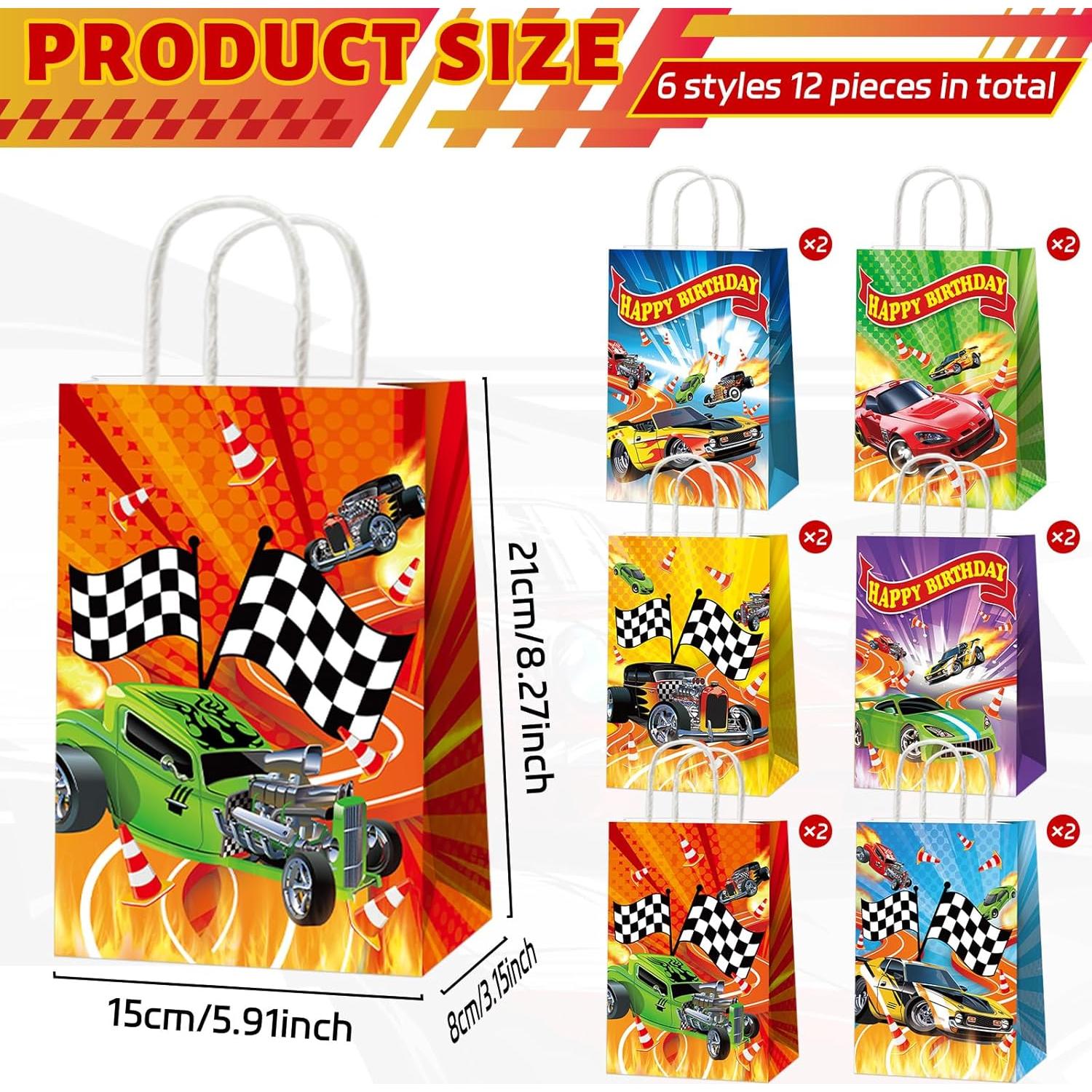 12 Bolsas de Favor de Fiesta de Coche Caliente - Saludo de Fiesta