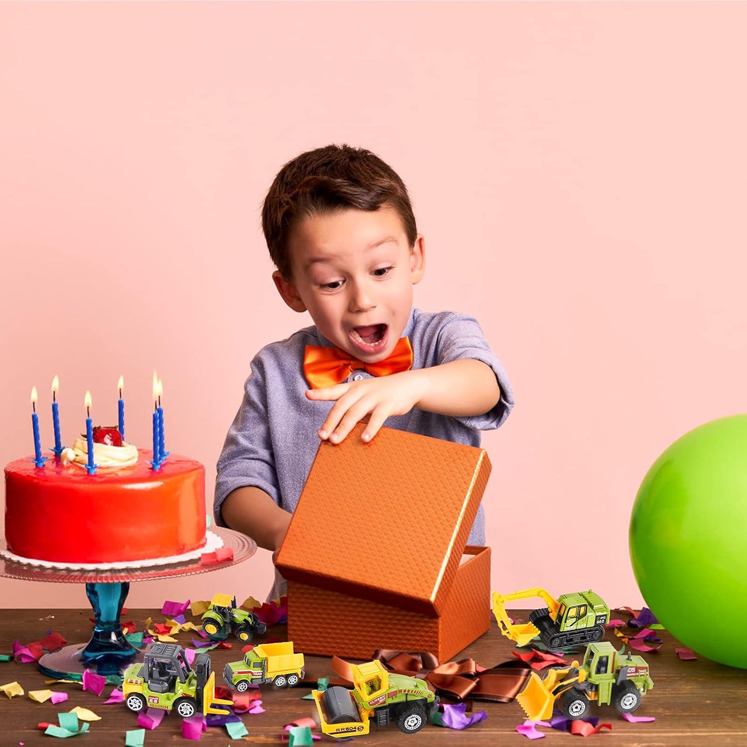 Set de 6 Mini Camiones de Construcción ANDOLO - Juguetes Educativos