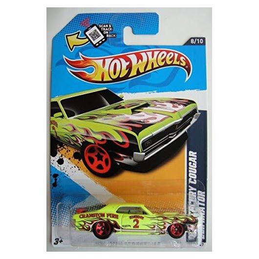Hot Wheels '12 Main Street 8/10, NEON Green '69 Mercury Cougar Eliminator 168/247
