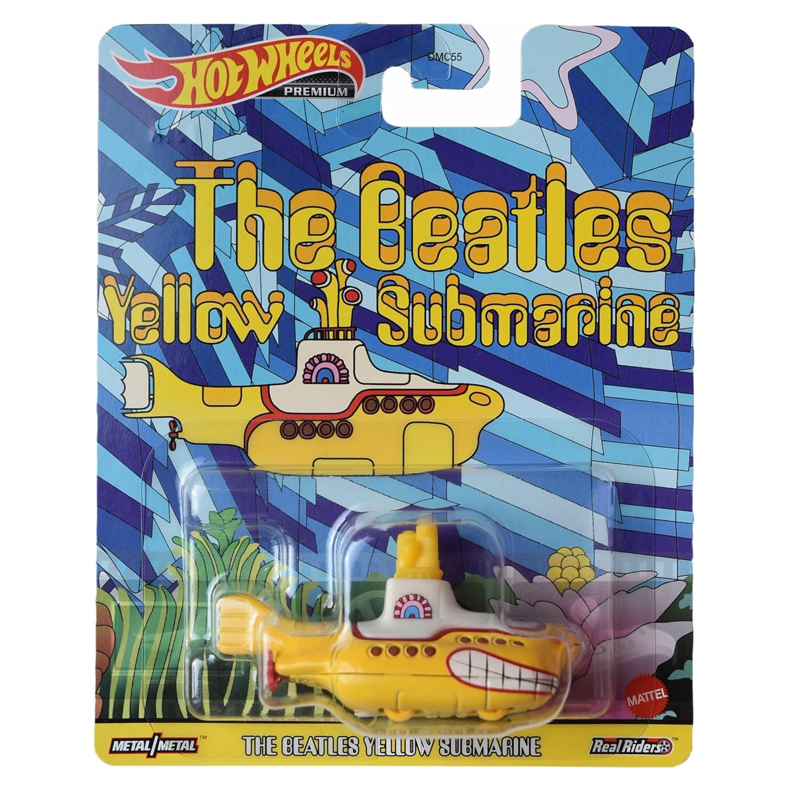 Hot Wheels Submarino Amarillo Los Beatles - Mattel - 15.24 cm