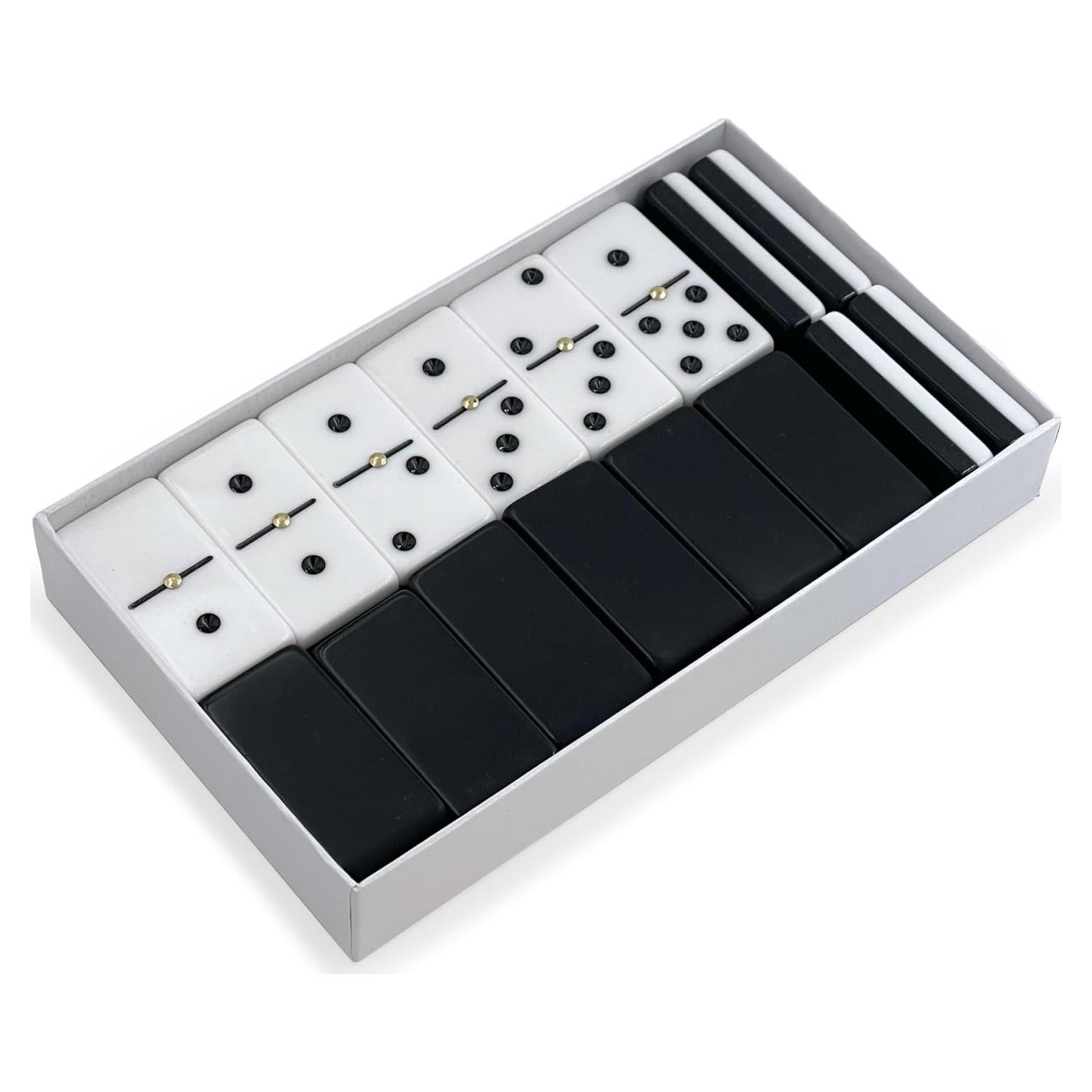 Dominó Jumbo Doble 6 CHH Bicolor Negro y Blanco