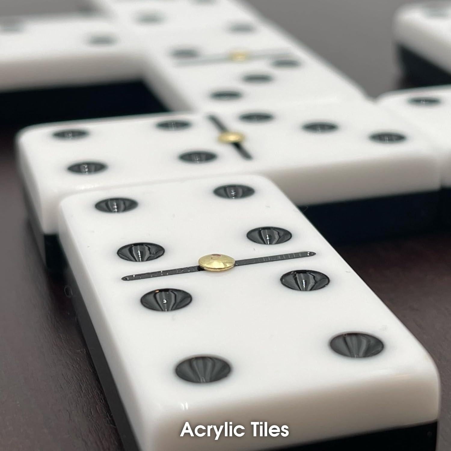 Dominó Jumbo Doble 6 CHH Bicolor Negro y Blanco