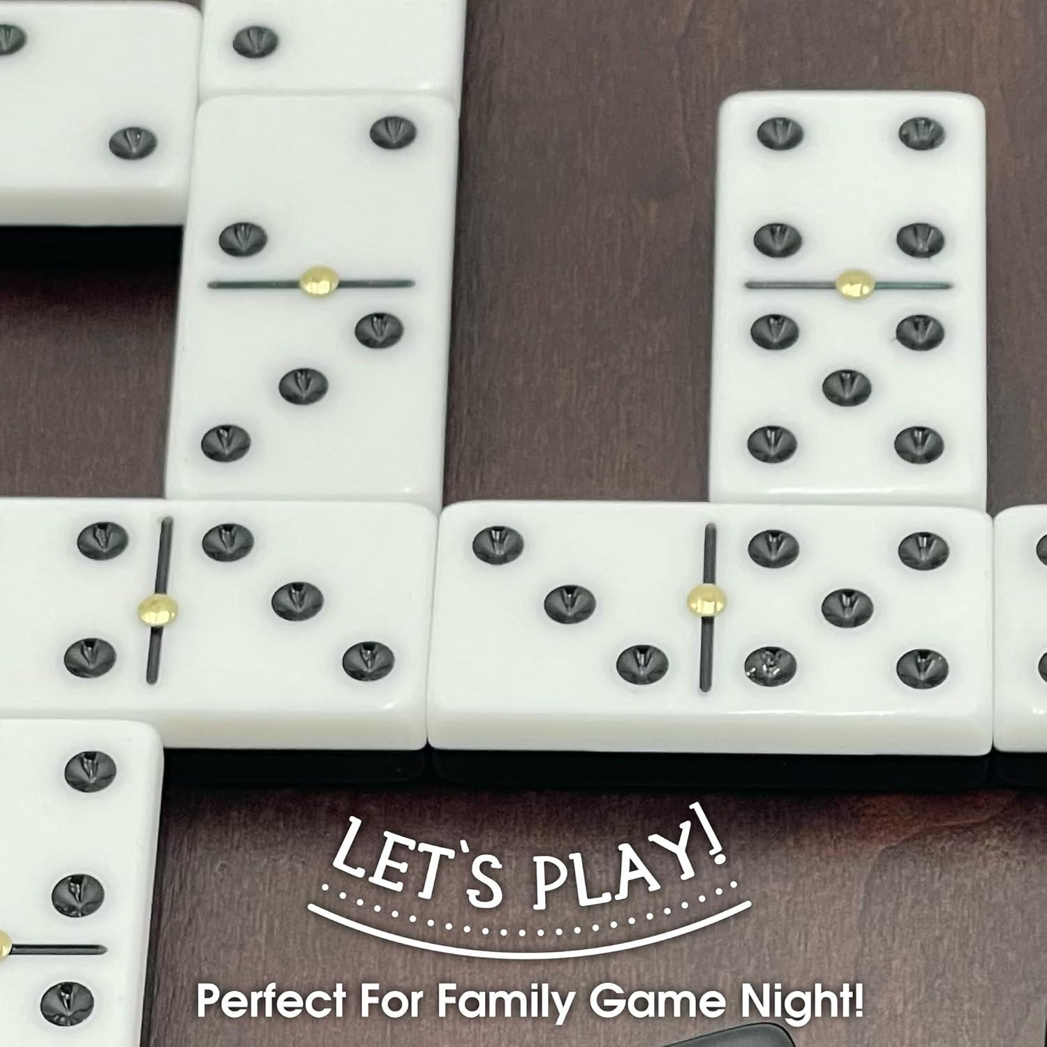 Dominó Jumbo Doble 6 CHH Bicolor Negro y Blanco