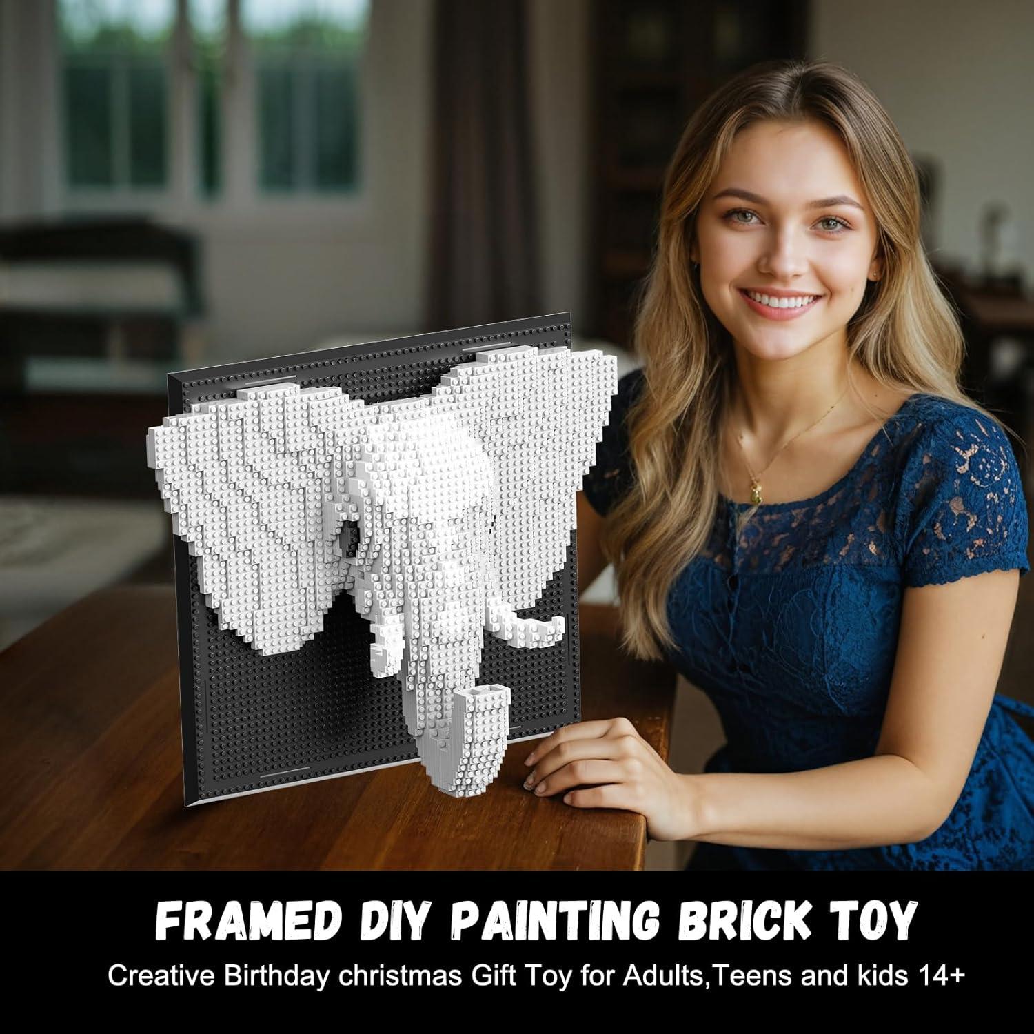 Juego de Construcción 3D Elefante PQKIE 1625 Piezas Decoración