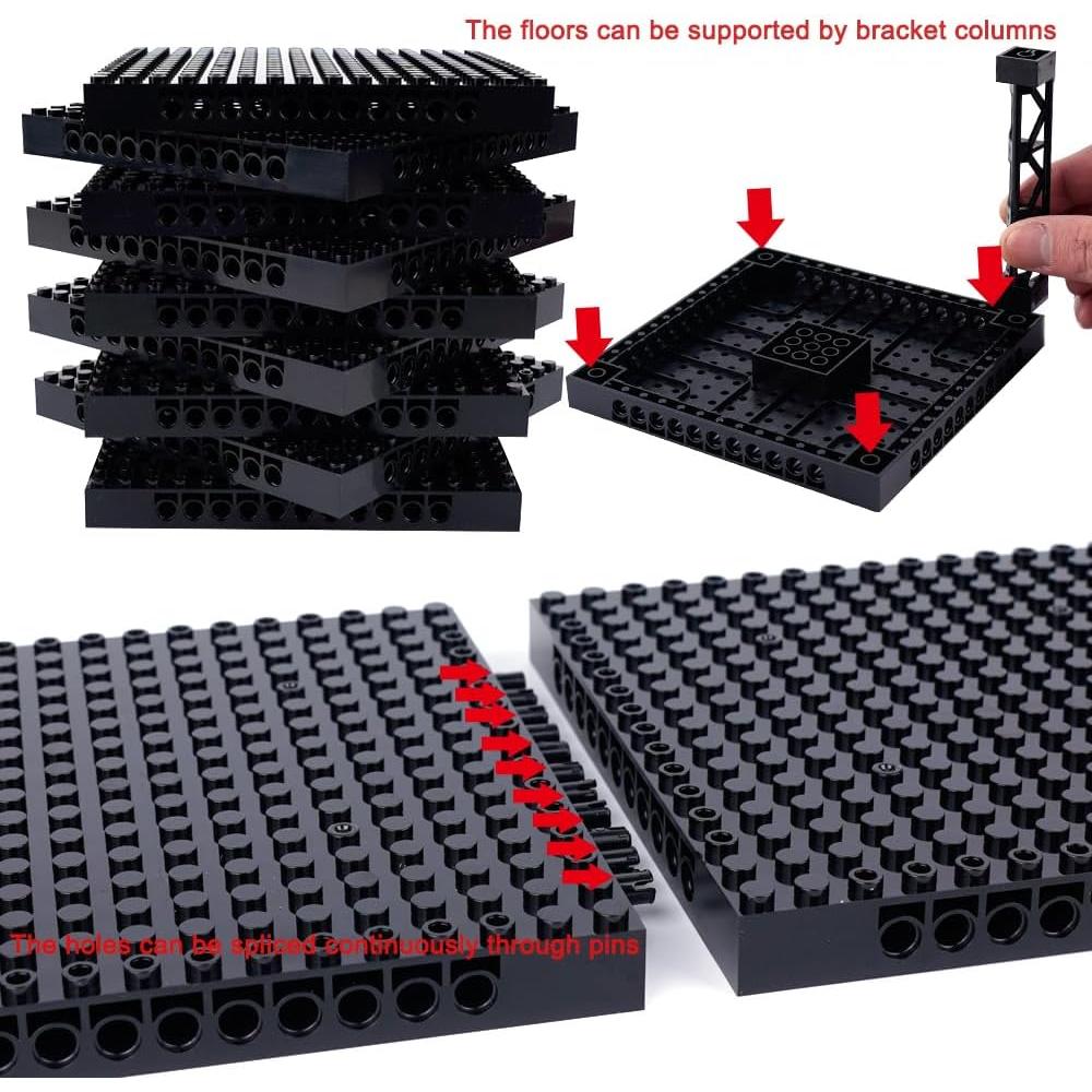 Conjunto de Bloques de Construcción WSRYLTCH 16x16 Negro