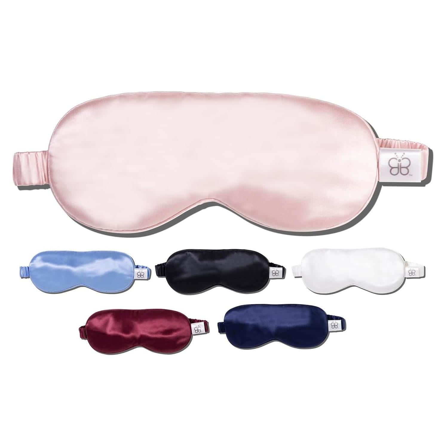 Máscara de Sueño 100% Seda Morera Bold & Brave - Rosa Claro