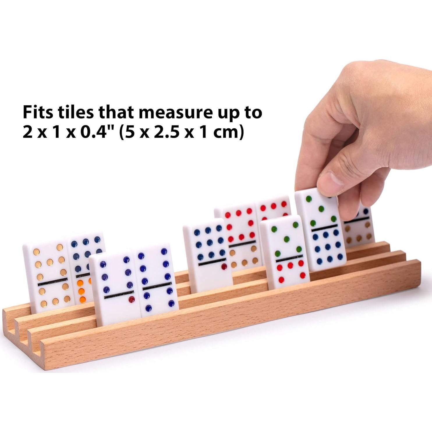 Estantes de Madera de Haya Premium - Set de 4 para Dominó