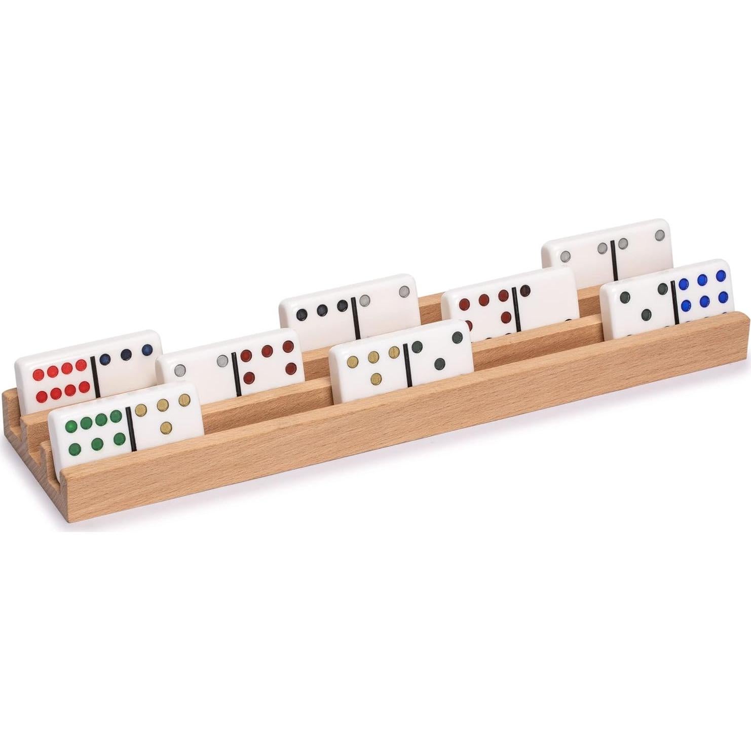 Estantes de Madera de Haya Premium - Set de 4 para Dominó