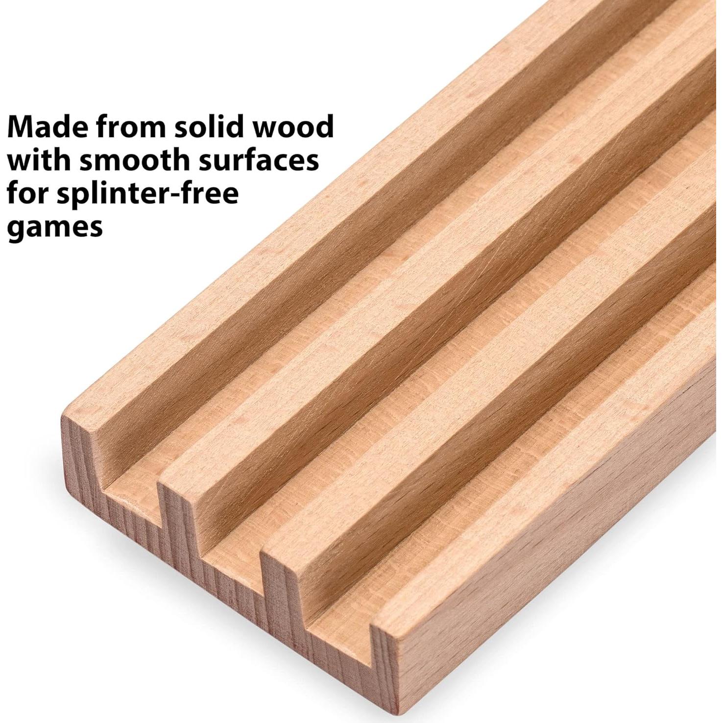 Estantes de Madera de Haya Premium - Set de 4 para Dominó