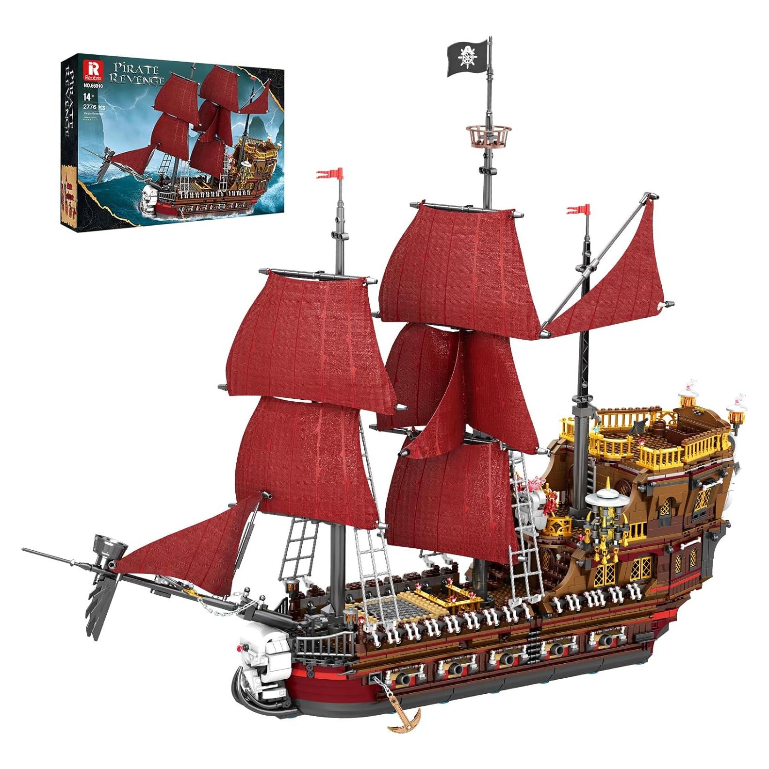 Kit de Bloques de Construcción Barco Pirata Reobrix 66010 2776 PCS