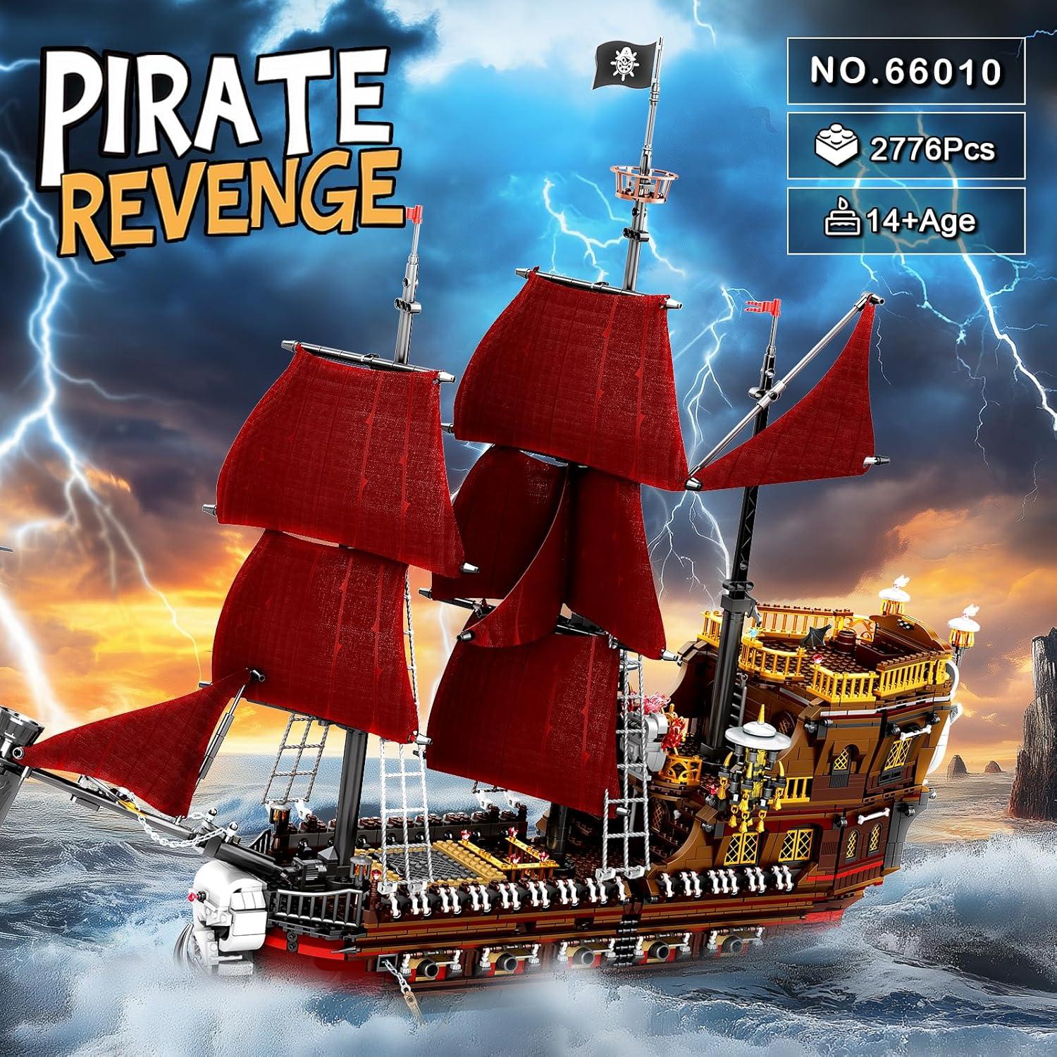 Kit de Bloques de Construcción Barco Pirata Reobrix 66010 2776 PCS