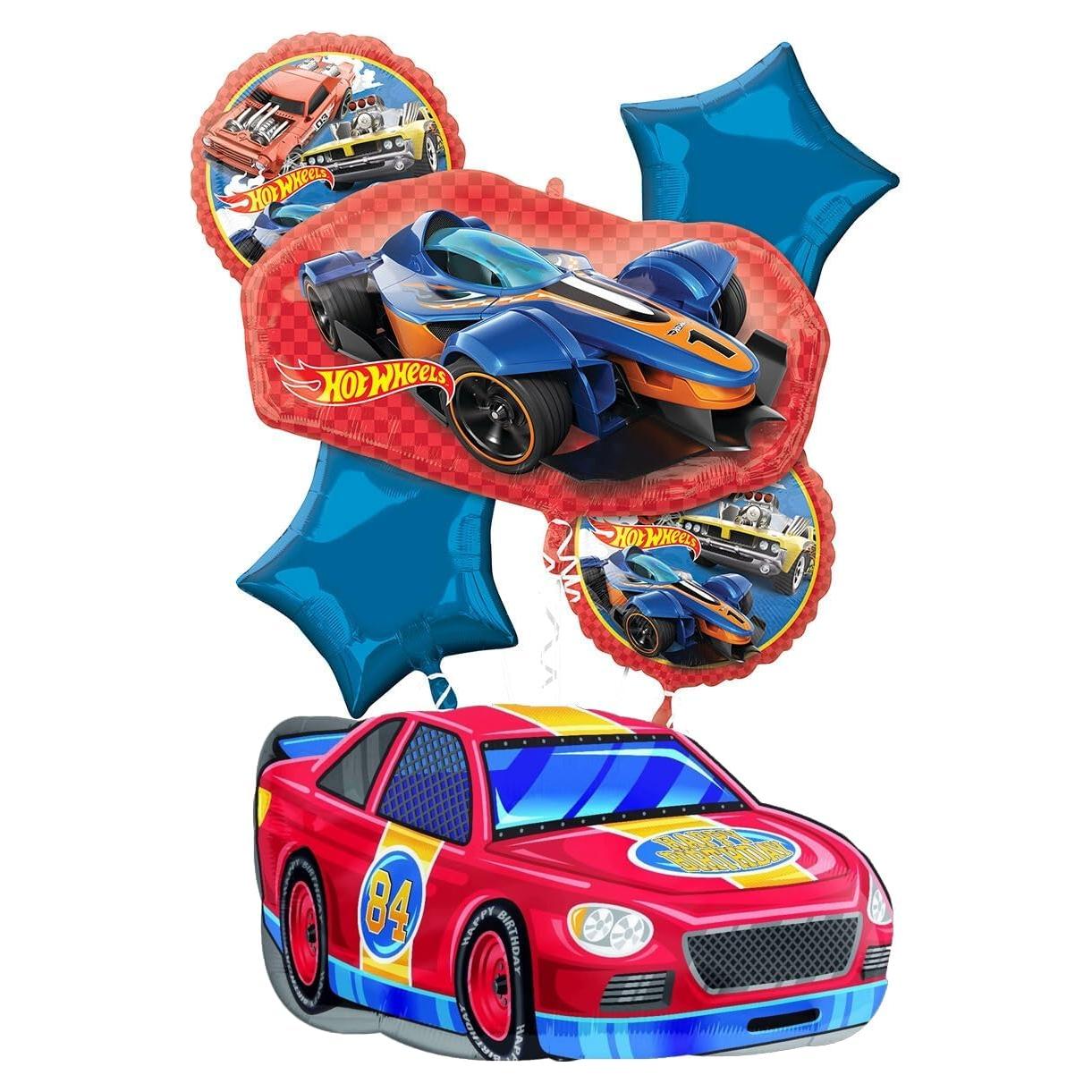 Bouquet de Globos Hot Wheels Anagram Fiesta Cumpleaños