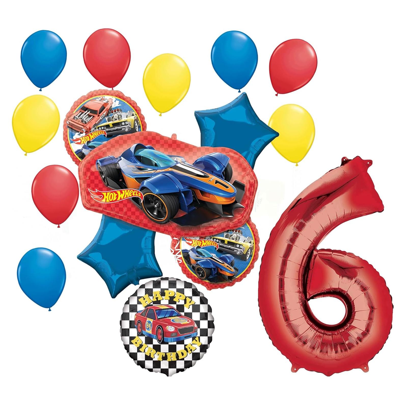 Ramo de Globos Anagram Hot Wheels 6to Cumpleaños Fiesta