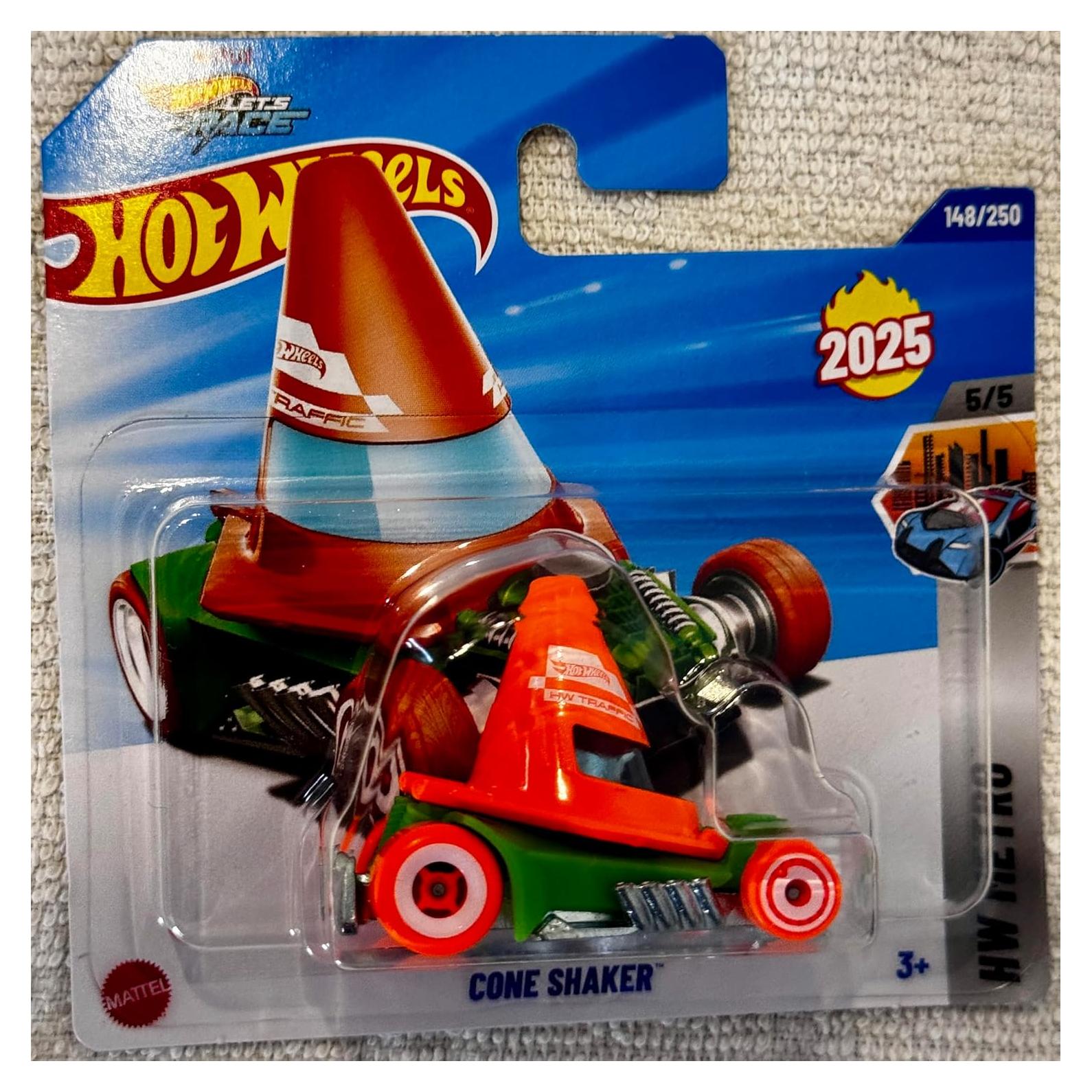 Auto de Juguete Hot Wheels Cone Shaker Verde/Naranja 148/250