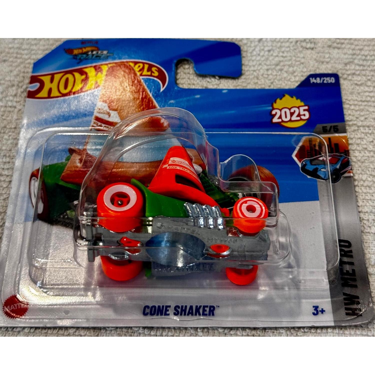 Auto de Juguete Hot Wheels Cone Shaker Verde/Naranja 148/250