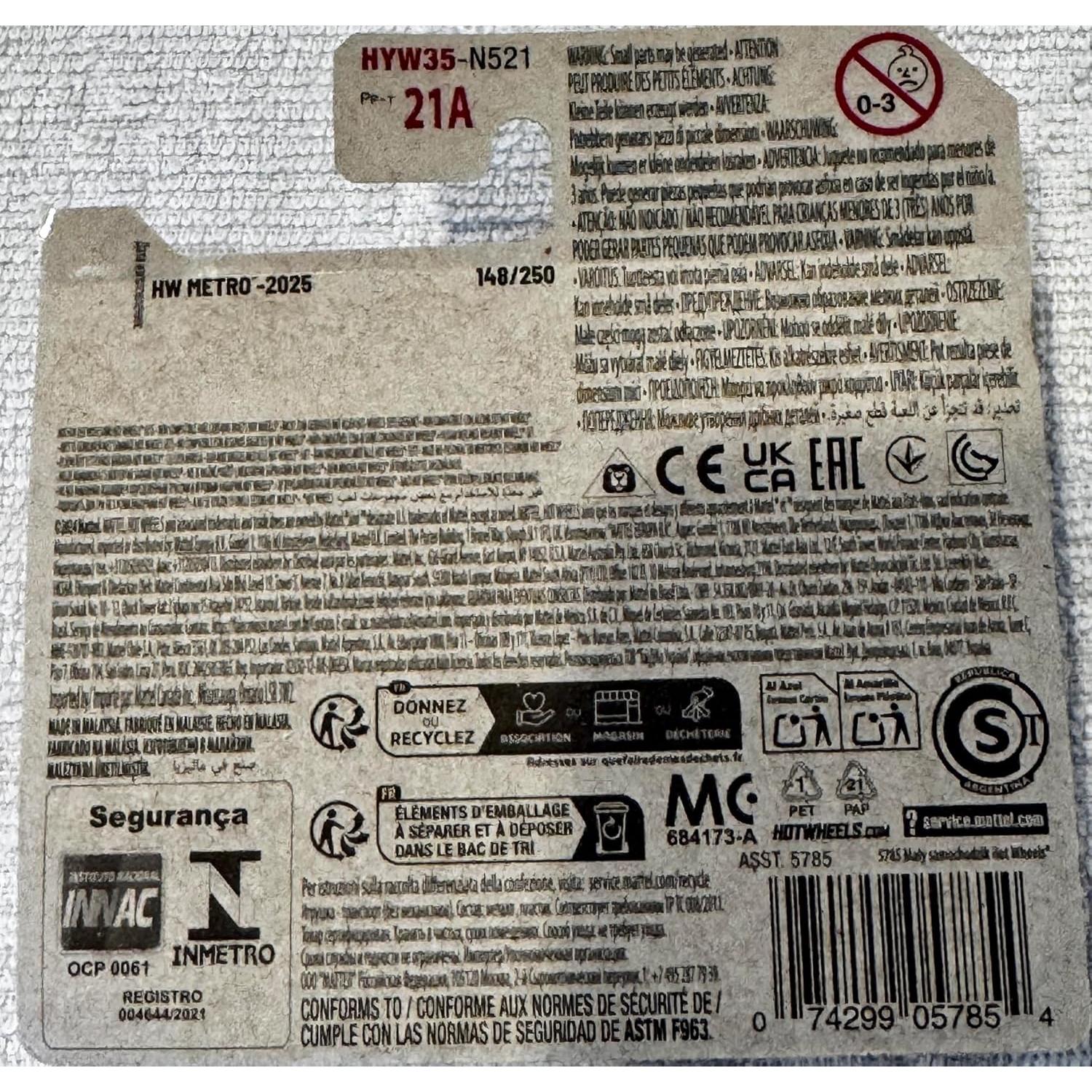 Auto de Juguete Hot Wheels Cone Shaker Verde/Naranja 148/250