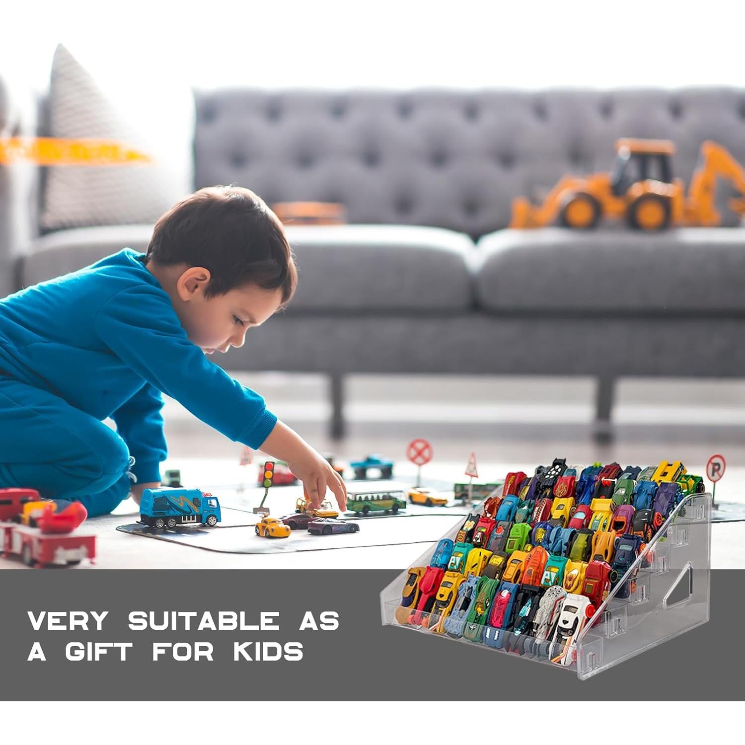 Estante de exhibición Monciysn para coches de juguete 2 paquetes 7 capas