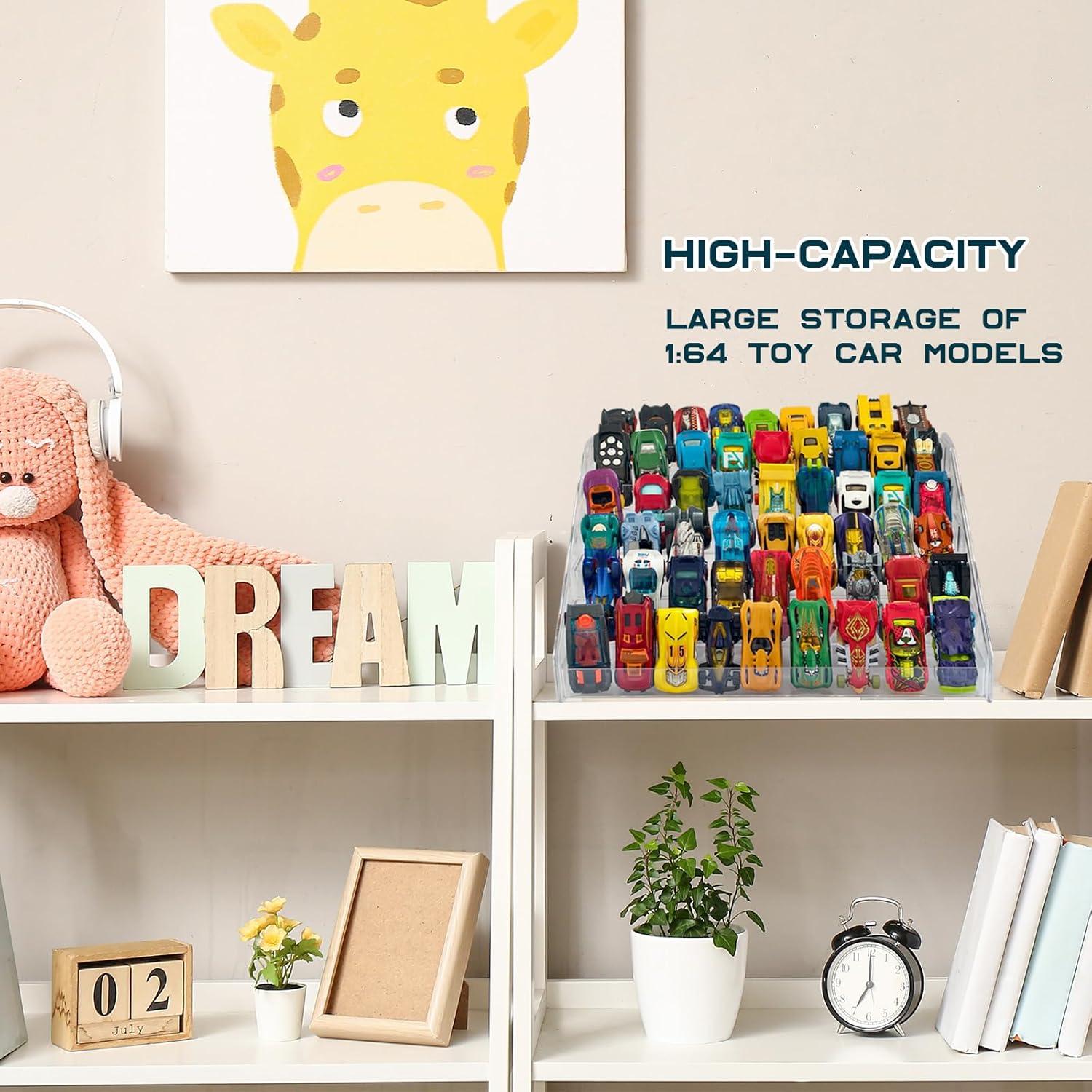 Estante de exhibición Monciysn para coches de juguete 2 paquetes 7 capas