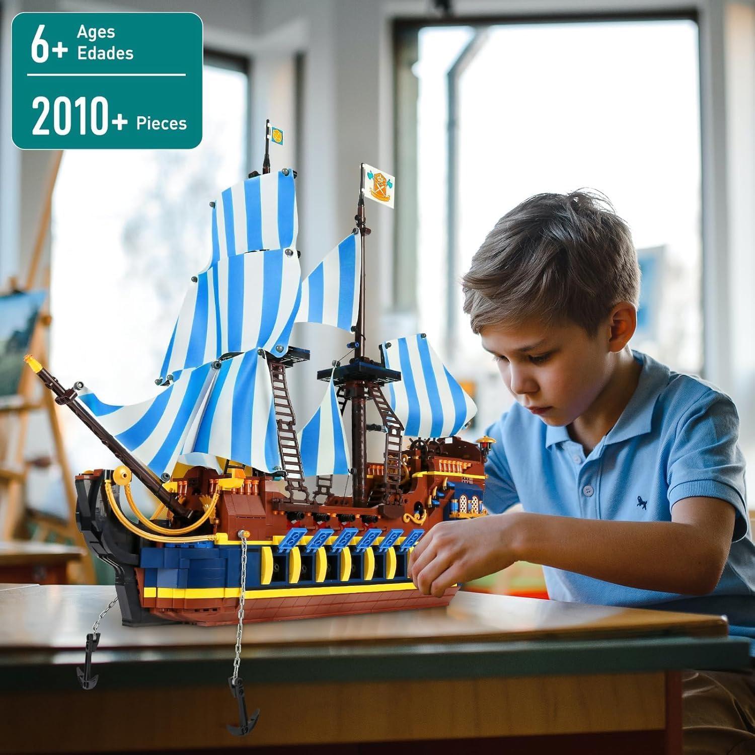 Barco Pirata YESHIN 7039 - Set de Construcción 2010 Piezas