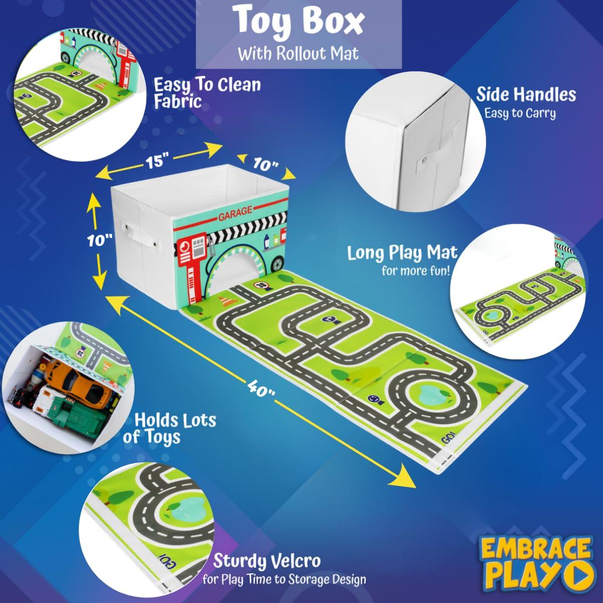 Caja de Almacenamiento de Juguetes EMBRACE PLAY con Alfombra