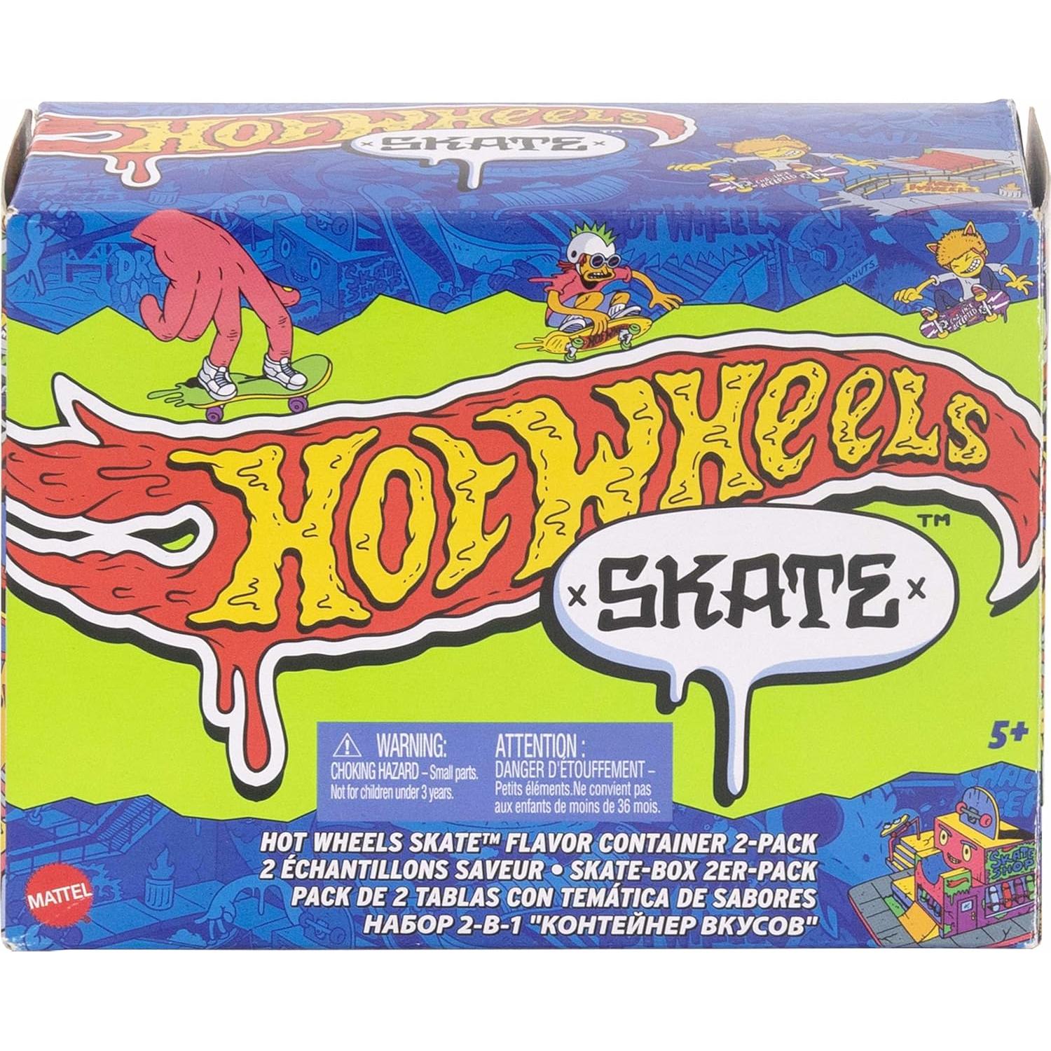 Contenedores de Sabor Hot Wheels Skate - 2 Fingerboards y Zapatillas