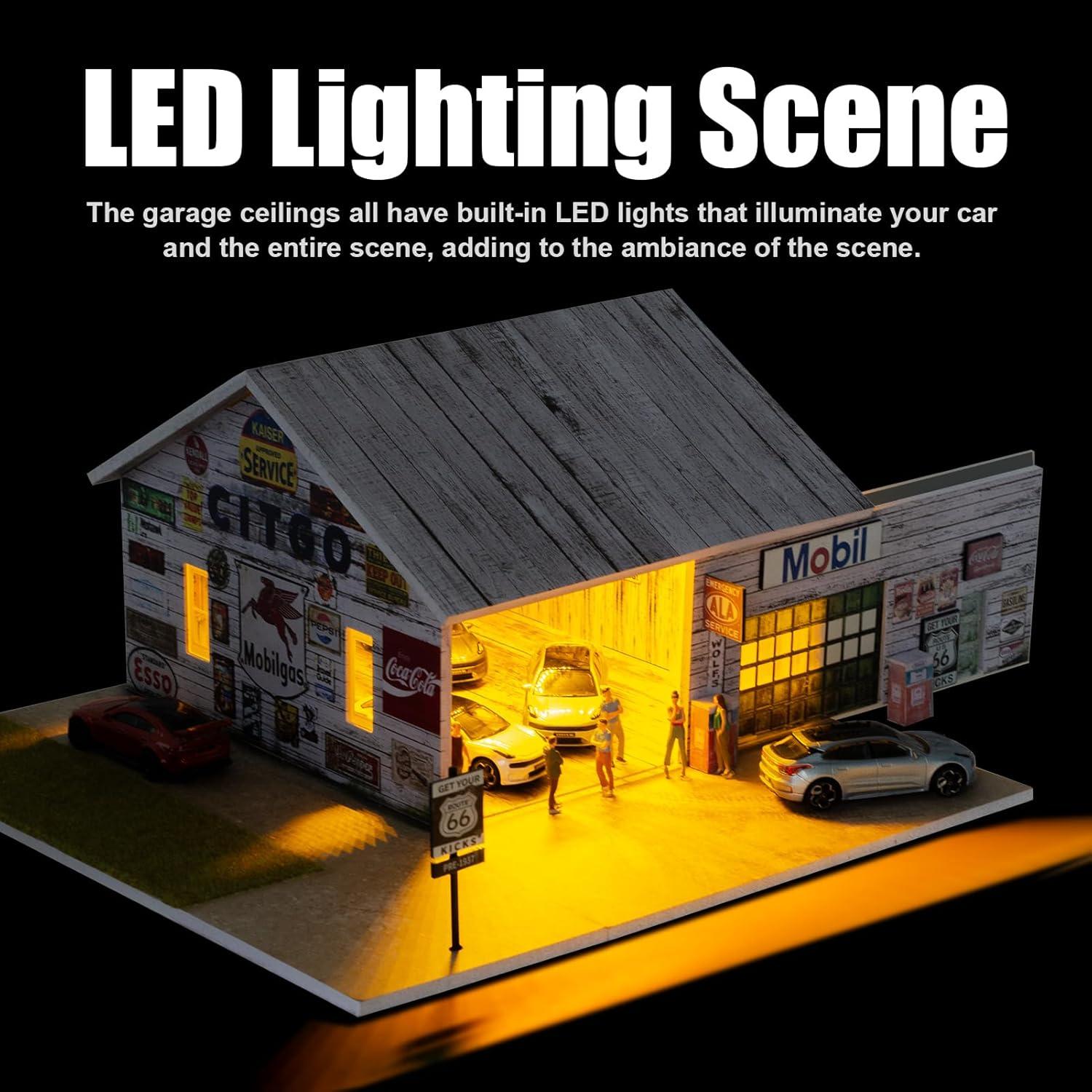 Estuche de exhibición 1/64 cxiiuui con luces LED y 5 espacios