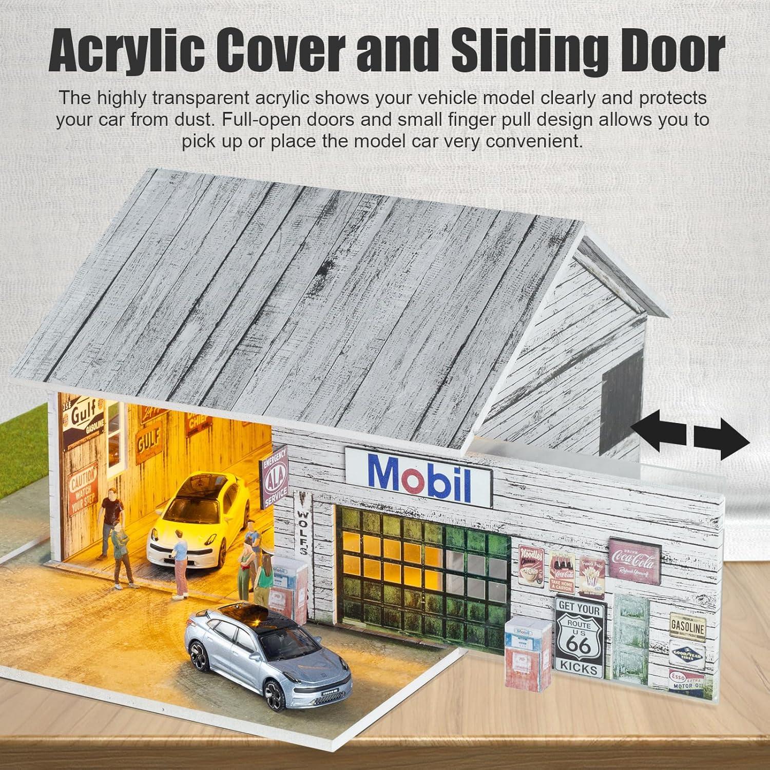 Estuche de exhibición 1/64 cxiiuui con luces LED y 5 espacios