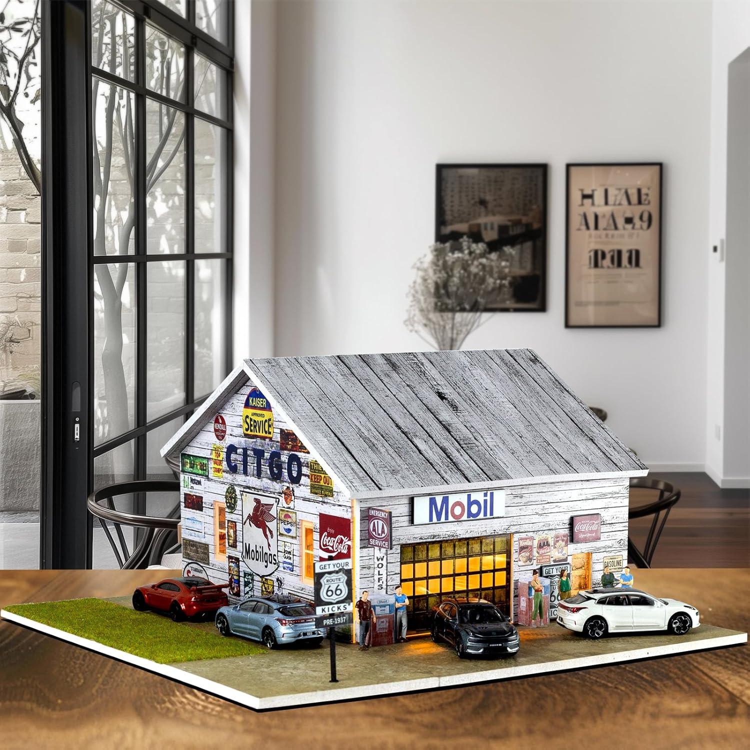 Estuche de exhibición 1/64 cxiiuui con luces LED y 5 espacios