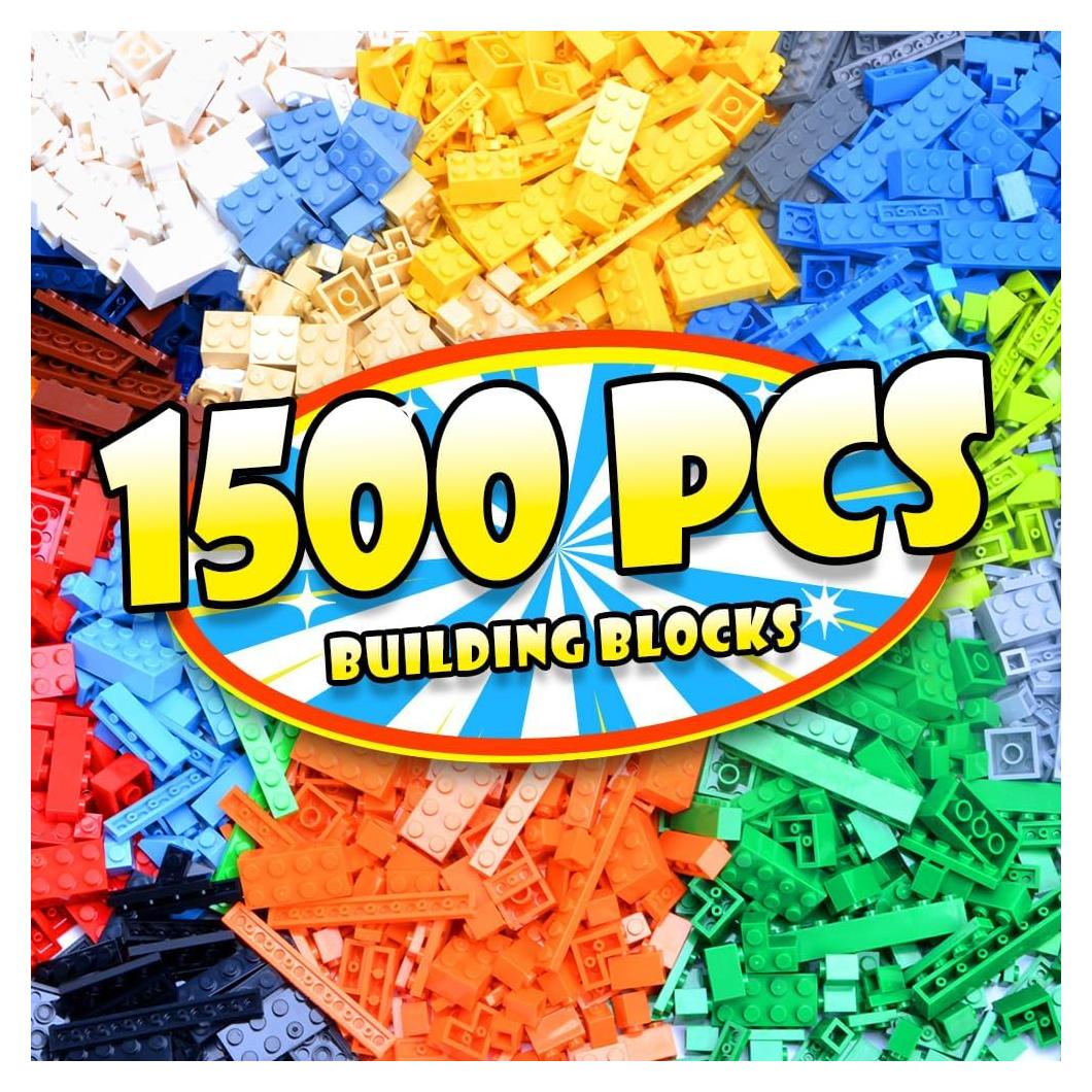 Kit de Bloques de Construcción Lekebaby 1500 Piezas Multicolor