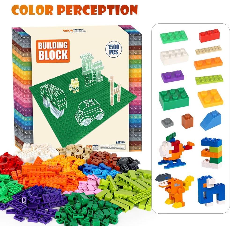 Kit de Bloques de Construcción Lekebaby 1500 Piezas Multicolor