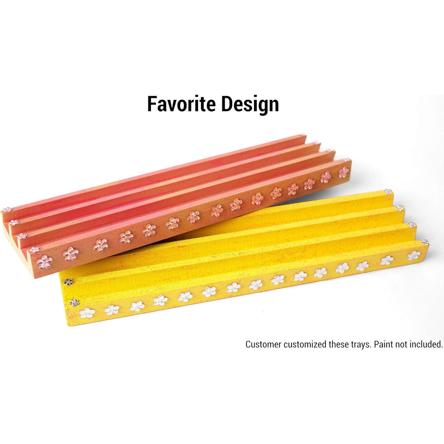 Soportes de dominó de madera A Whole Lot of Happy 3 filas