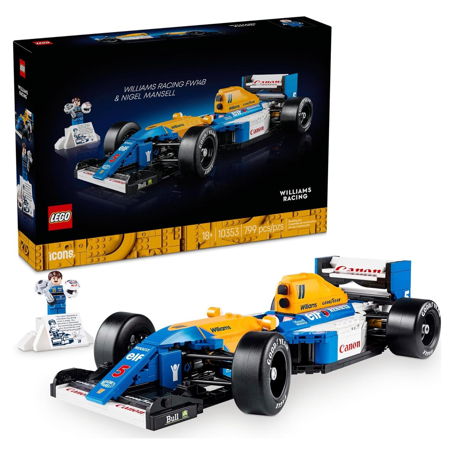 LEGO Icons Williams Racing FW14B y Nigel Mansell 799 Piezas